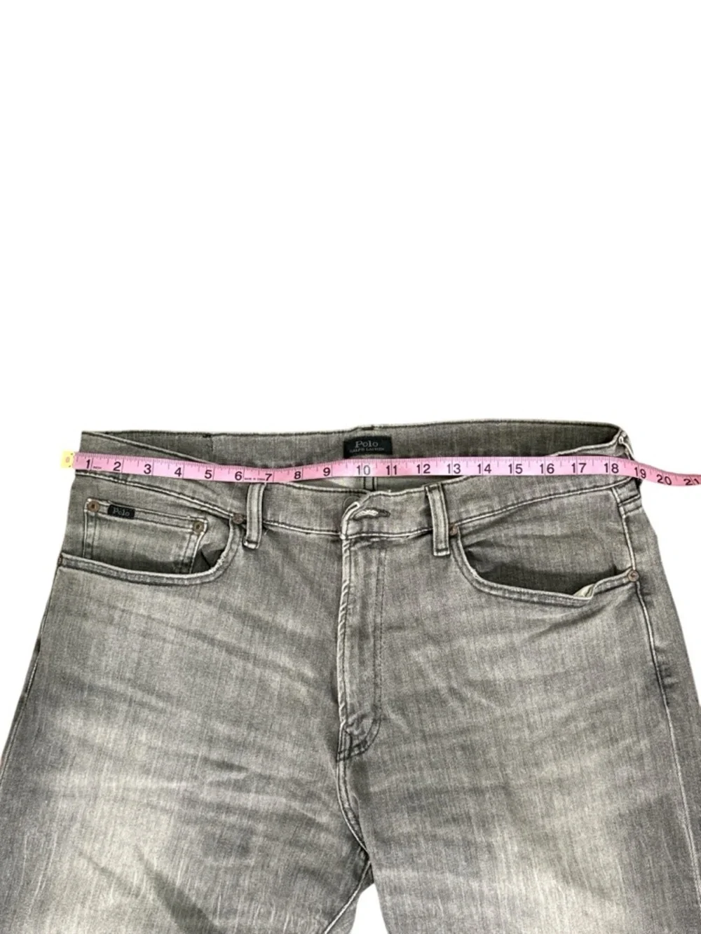 Polo Ralph Lauren Gray Jeans 36x32 Classic Fit Straight Faded Wash